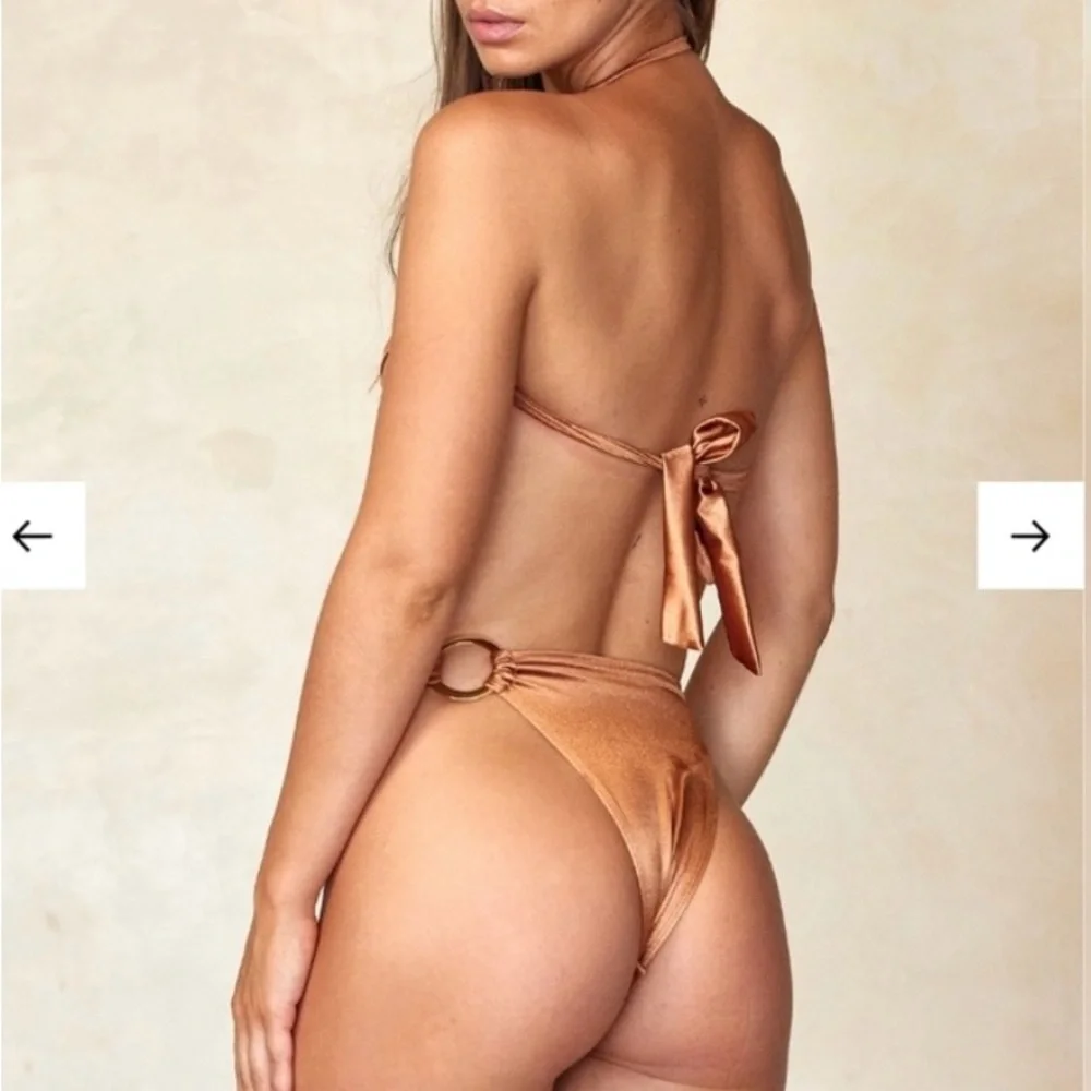 Monday Swimwear Bronte bronze bikini set - top, bottoms & wrap